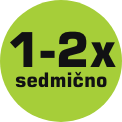 1-2x sedmično